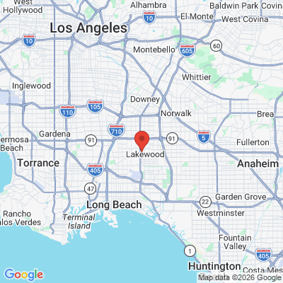 Map to  office in Lakewood, CA