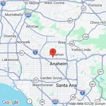 Map to Primary Office office in Fullerton, CA
