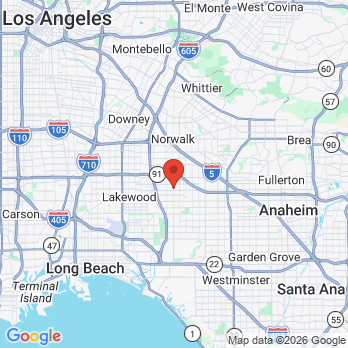 Map to Ming Hwa Su DDS office in Artesia, CA