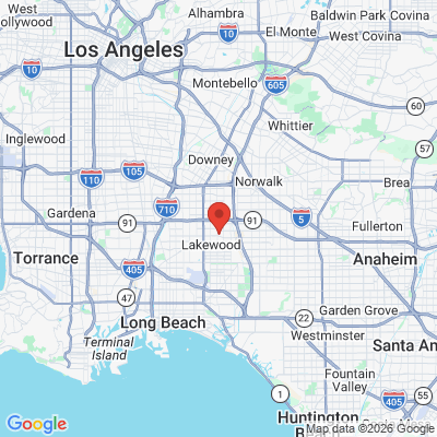 Map to  office in Lakewood, CA