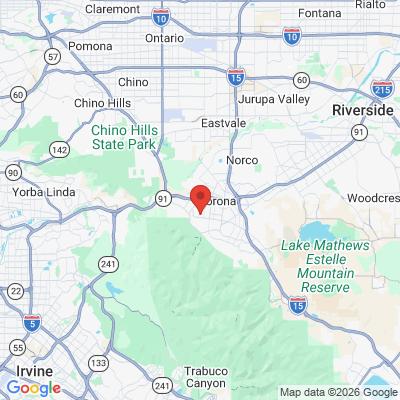 Map to  office in Corona, CA