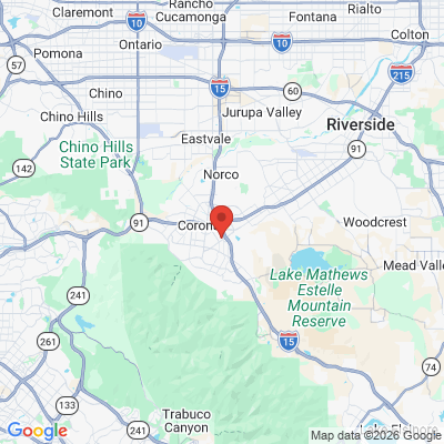 Map to  office in Corona, CA