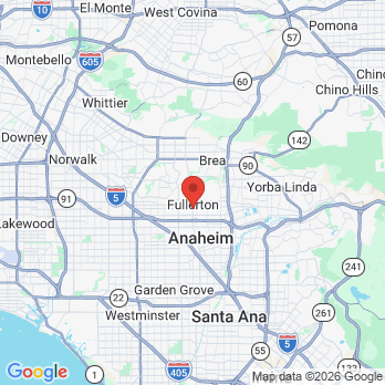 Map to Primary Office office in Fullerton, CA