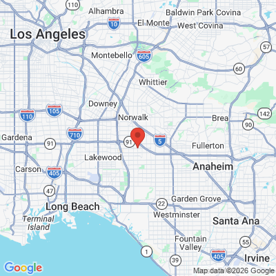 Map to  office in Cerritos, CA