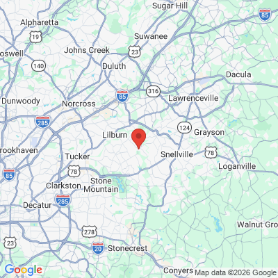 Map to  office in Lilburn, GA