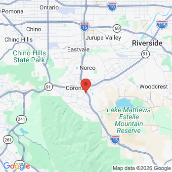 Map to Soft Touch Dental Care office in Corona, CA
