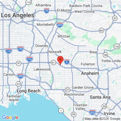 Map to  office in Cerritos, CA