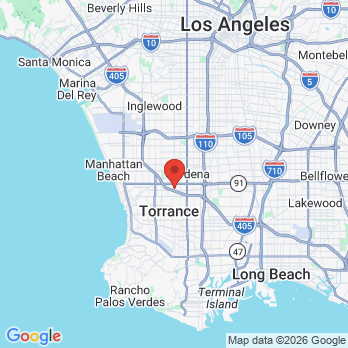 Map to Torrance Family Dental office in Torrance, CA