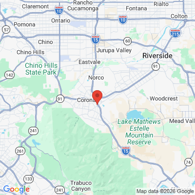 Map to  office in Corona, CA
