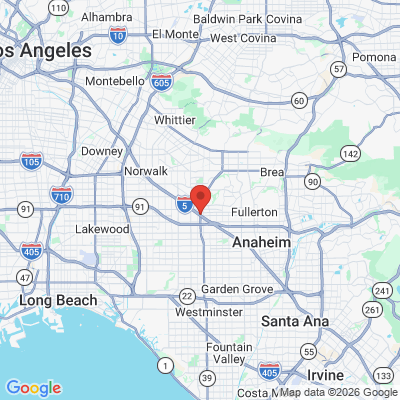 Map to  office in Buena Park, CA