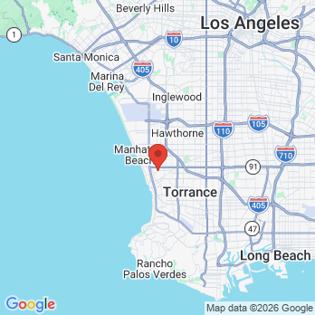 Map to Ahn Dental Specialists office in Redondo Beach, CA