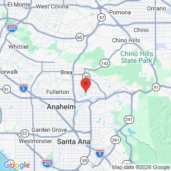 Map to Sheena Bhatia, DDS office in Anaheim, CA