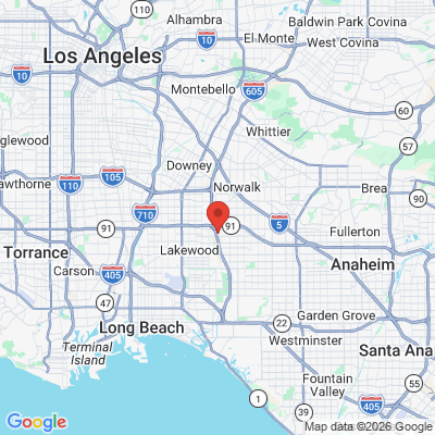 Map to Primary Office office in Cerritos, CA