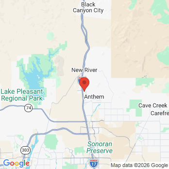 Map to Sonoran Valley Dental Center office in Anthem, AZ