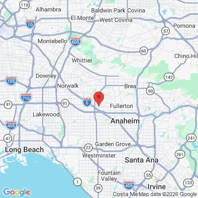 Map to Buena Park Dental Center  office in Buena Park, CA