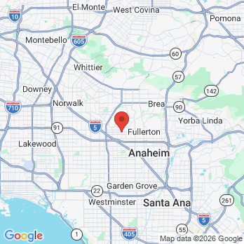 Map to Patrick P. Cheng, DDS, Inc. office in Fullerton, CA