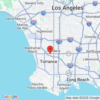 Map to Dr. Toni J. Oliver, DDS office in Torrance, CA