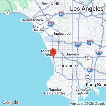Map to South Bay Prosthodontics Hermosa Beach office in Hermosa Beach, CA