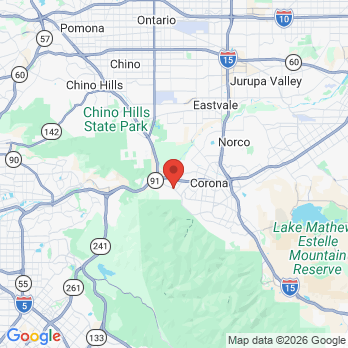 Map to Dentist office in Corona, CA