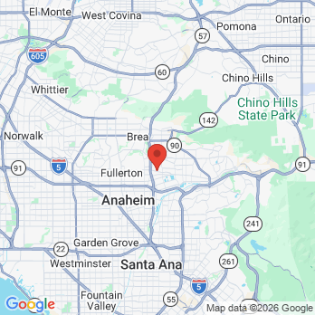Map to Family Dentistry office in Placentia, CA