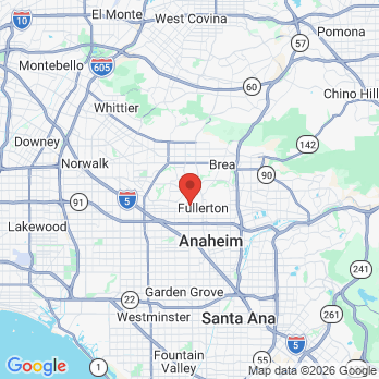 Map to Nelson Dental Group office in Fullerton, CA