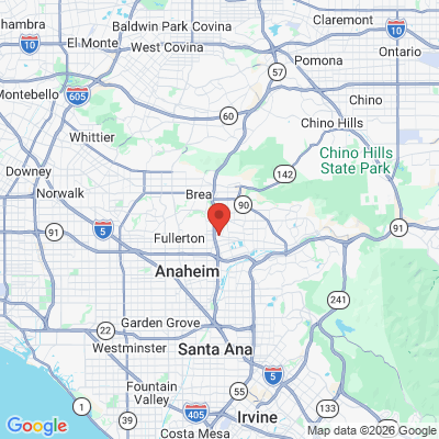 Map to Wong Naomi DDS office in Placentia, CA