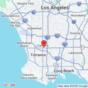 Map to Dr. Teresa M. Avendano-Galvez, DMD office in Gardena, CA