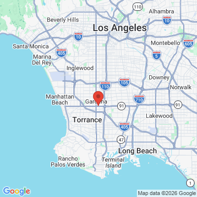 Map to Dr. Teresa M. Avendano-Galvez, DMD office in Gardena, CA