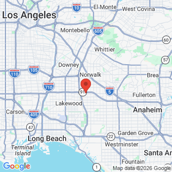 Map to Tijuana Dental Care  office in Artesia, CA