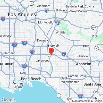 Map to Tijuana Dental Care  office in Artesia, CA