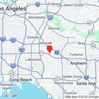 Map to Innovative Smiles office in Cerritos, CA