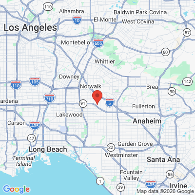 Map to  office in Cerritos, CA