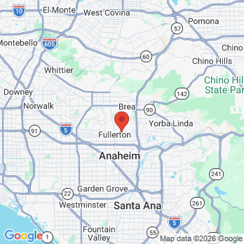 Map to One Magnificent Smile office in Fullerton, CA