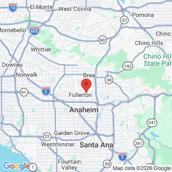 Map to Chapman Family Dental office in Fullerton, CA