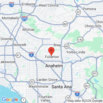 Map to Creative smiles  office in Fullerton, CA