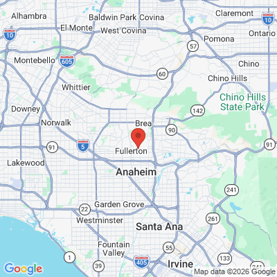 Map to  office in Fullerton, CA