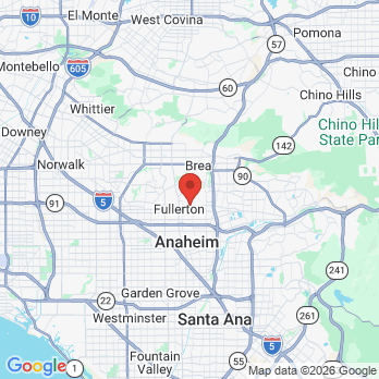 Map to Paul E Nelson DDS office in Fullerton, CA
