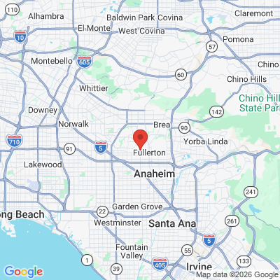 Map to  office in Fullerton, CA