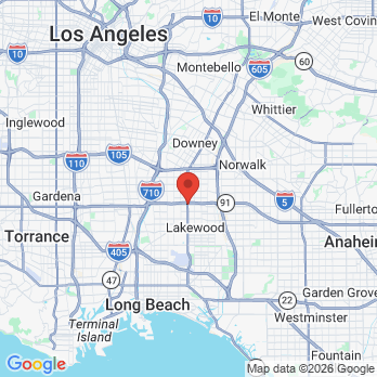 Map to Star Family Dental office in Bellflower, CA