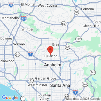Map to Primary Office office in Fullerton, CA