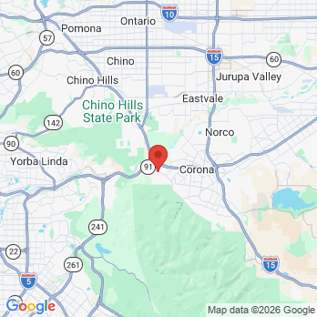 Map to M&M dental office in Corona, CA