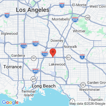 Map to West Dental office in Long Beach, CA