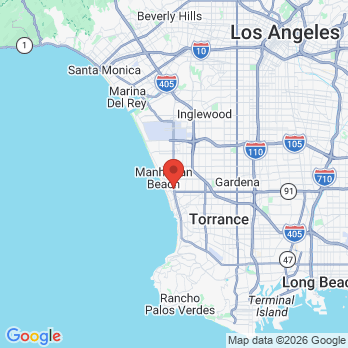 Map to Beach Cities Dentistry office in Manhattan Beach, CA