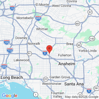 Map to Seung H Baek DDS Inc office in Buena Park, CA