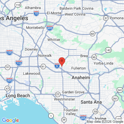 Map to Seung H Baek DDS Inc office in Buena Park, CA