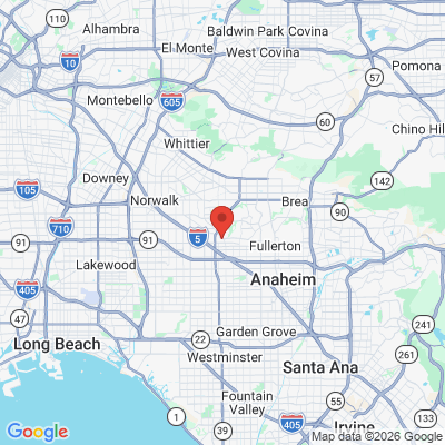 Map to  office in Buena Park, CA