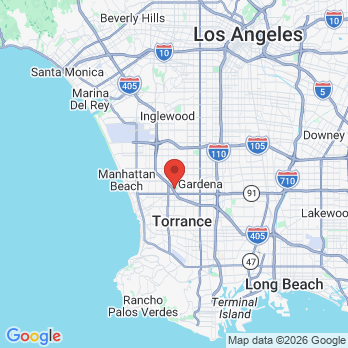 Map to LA South Bay Dental office in Lawndale, CA