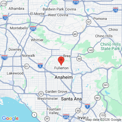 Map to  office in Fullerton, CA