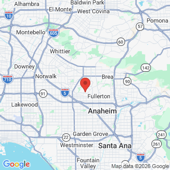 Map to Udream Dental  office in Fullerton, CA