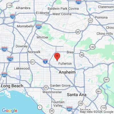Map to  office in Fullerton, CA
